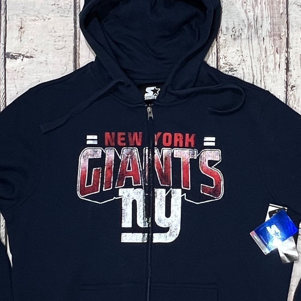 NWT New York Giants Hoodie Starter NFL Football Pullover Sweatshirt - Picture 4 of 5